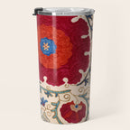 Bokhara Suzani Uzbekistan Floral Print Travel Mug Gallery Image 3