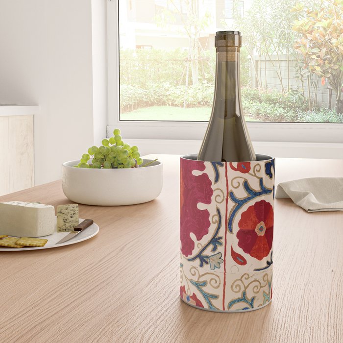 Bokhara Suzani Uzbekistan Floral Print Wine Chiller Gallery Image 4