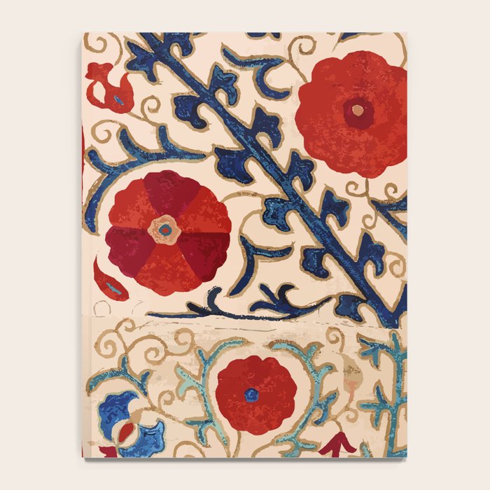 Bokhara Suzani Uzbekistan Floral Print Notebook Gallery Image 4