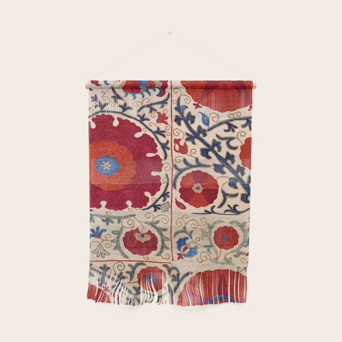 Bokhara Suzani Uzbekistan Floral Print Wall Hanging Gallery Image 1