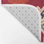 Bokhara Suzani Uzbekistan Floral Print Bath Mat Gallery Image 2