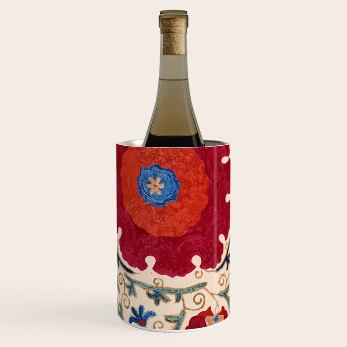Bokhara Suzani Uzbekistan Floral Print Wine Chiller Gallery Image 2