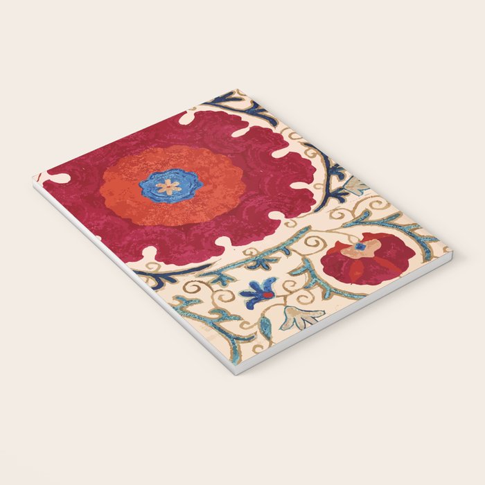 Bokhara Suzani Uzbekistan Floral Print Notebook Gallery Image 3