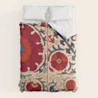 Bokhara Suzani Uzbekistan Floral Print Duvet Cover Gallery Image 6