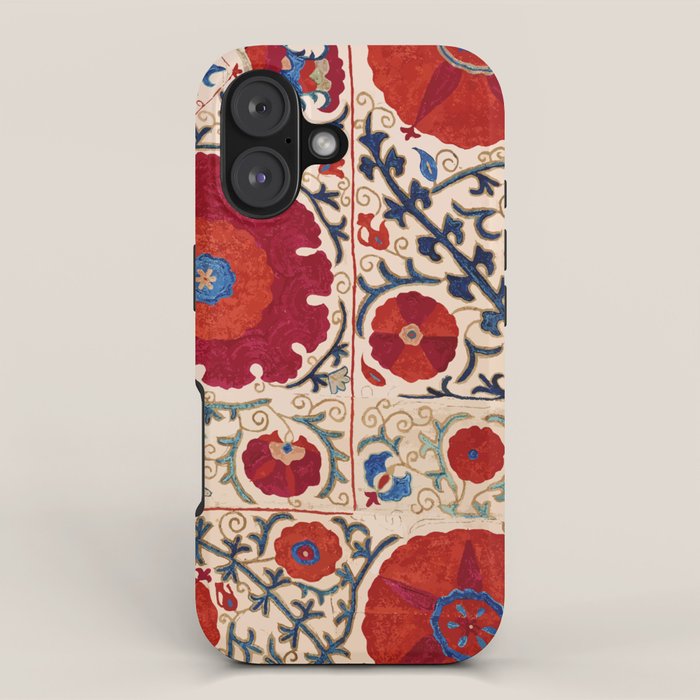Bokhara Suzani Uzbekistan Floral Print iPhone Case Gallery Image 1