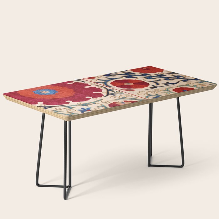 Bokhara Suzani Uzbekistan Floral Print Coffee Table Gallery Image 1