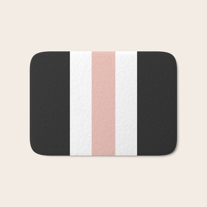 Accent (Black & Pink) Bath Mat Gallery Image 1