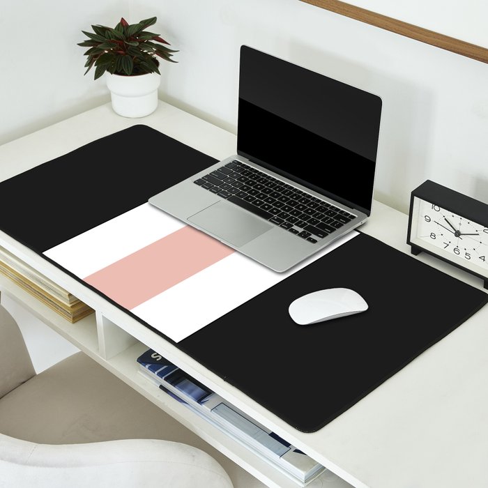 Accent (Black & Pink) Desk Mat Gallery Image 2