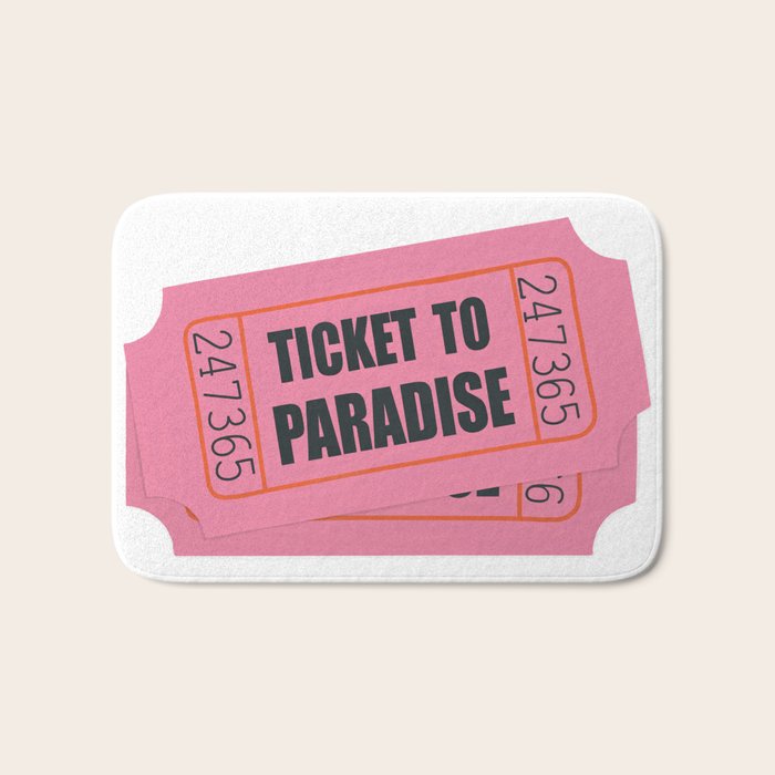 Two Tickets To Paradise Bath Mat Gallery Image 1