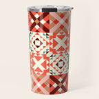Winter Quilt Pattern no4 Travel Mug Gallery Image 1