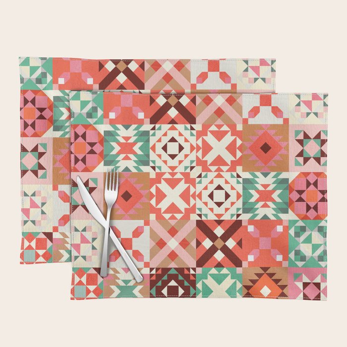 Winter Quilt Pattern no4 Placemat Gallery Image 1