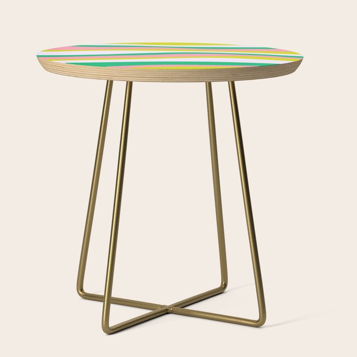 Retro Ribbon Stripes Side Table Gallery Image 1