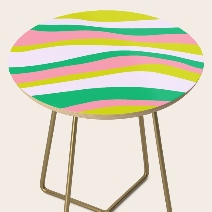 Retro Ribbon Stripes Side Table Gallery Image 2