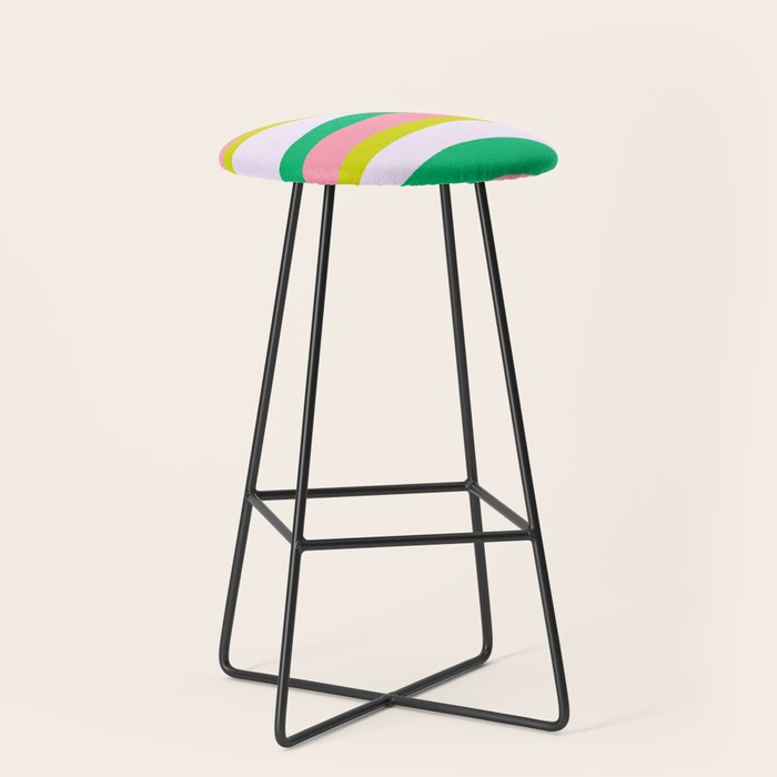Retro Ribbon Stripes Stool Gallery Image 1