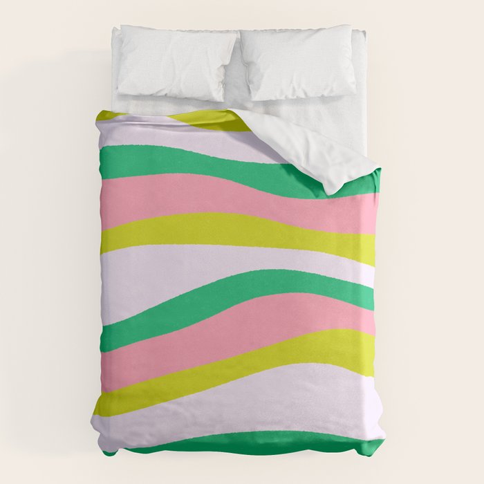 Retro Ribbon Stripes Duvet Cover Gallery Image 1
