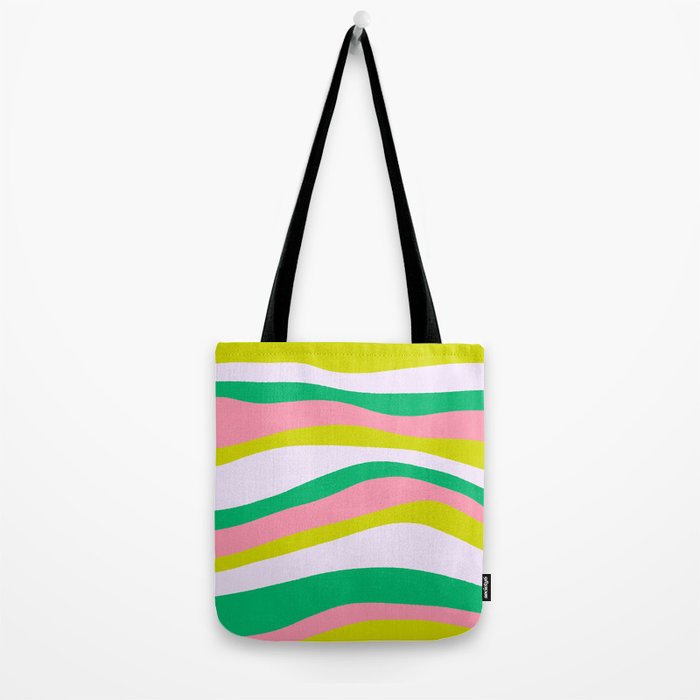 Retro Ribbon Stripes Tote Bag Gallery Image 2