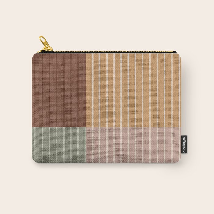 Color Block Line Abstract LII Boho Western Carry All Pouch Gallery Image 1