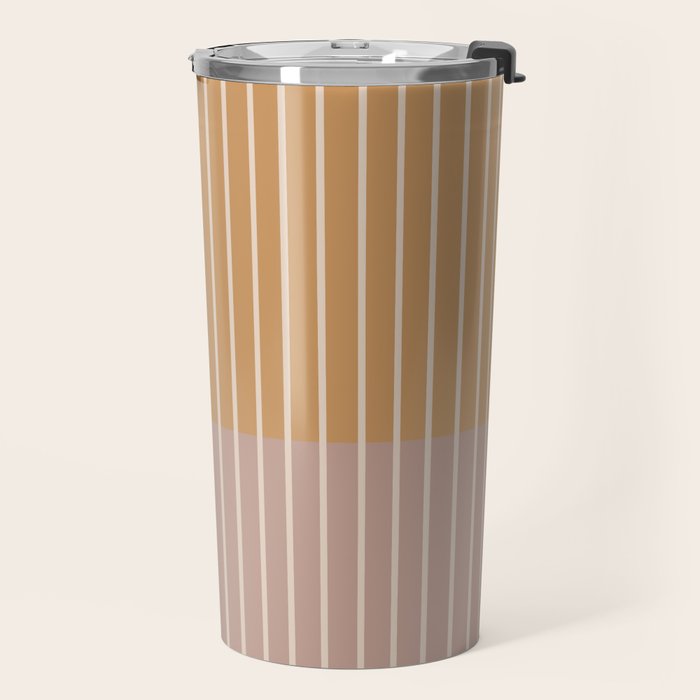 Color Block Line Abstract LII Boho Western Travel Mug Gallery Image 2