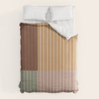 Color Block Line Abstract LII Boho Western Duvet Cover Gallery Image 6