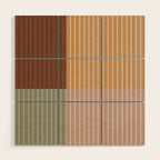 Color Block Line Abstract LII Boho Western Wood Wall Art Gallery Image 1