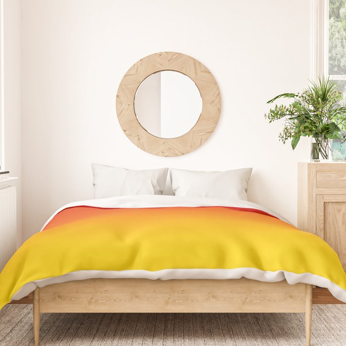 Red Orange and Gold Gradient Duvet Cover Gallery Image 3
