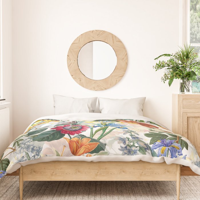 Vintage & Shabby Chic - Tropical Botanical Flower Garden  Duvet Cover Gallery Image 3