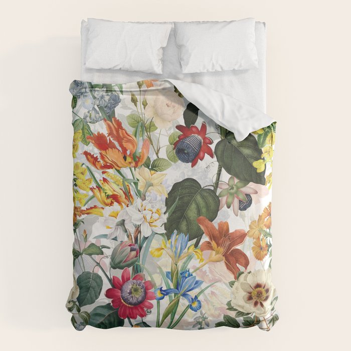 Vintage & Shabby Chic - Tropical Botanical Flower Garden  Duvet Cover Gallery Image 6