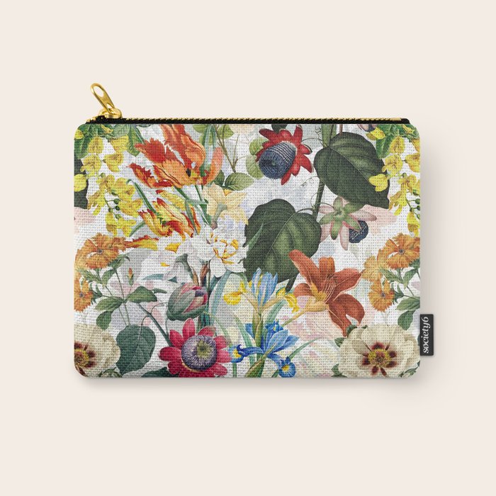 Vintage & Shabby Chic - Tropical Botanical Flower Garden  Carry All Pouch Gallery Image 1
