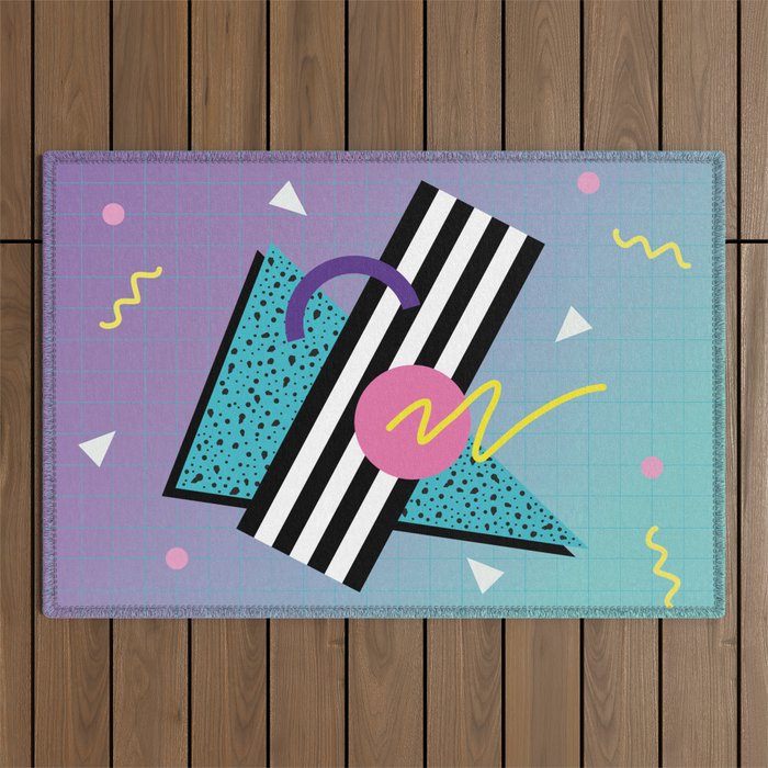 Memphis pattern 58 - 80s / 90s Retro Outdoor Rug Gallery Image 1