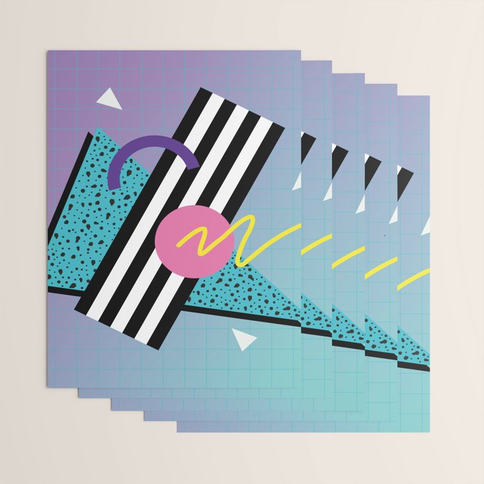 Memphis pattern 58 - 80s / 90s Retro Wrapping Paper Gallery Image 3