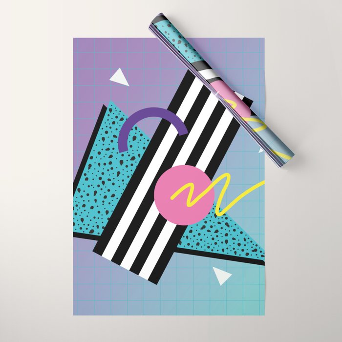 Memphis pattern 58 - 80s / 90s Retro Wrapping Paper Gallery Image 1
