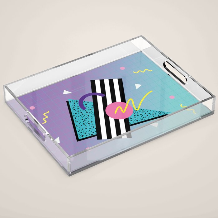 Memphis pattern 58 - 80s / 90s Retro Acrylic Tray Gallery Image 1