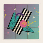 Memphis pattern 58 - 80s / 90s Retro Wood Wall Art Gallery Image 1