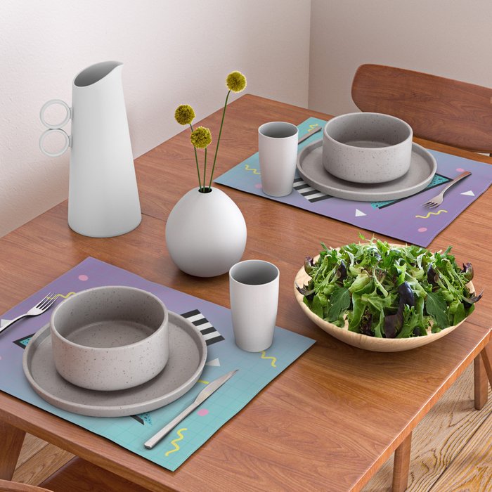 Memphis pattern 58 - 80s / 90s Retro Placemat Gallery Image 2