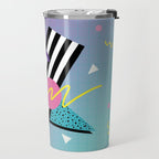 Memphis pattern 58 - 80s / 90s Retro Travel Mug Gallery Image 2