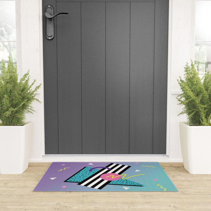 Memphis pattern 58 - 80s / 90s Retro Welcome Mat Gallery Image 3