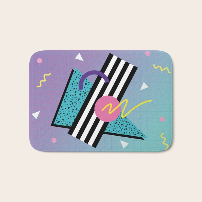 Memphis pattern 58 - 80s / 90s Retro Bath Mat Gallery Image 1