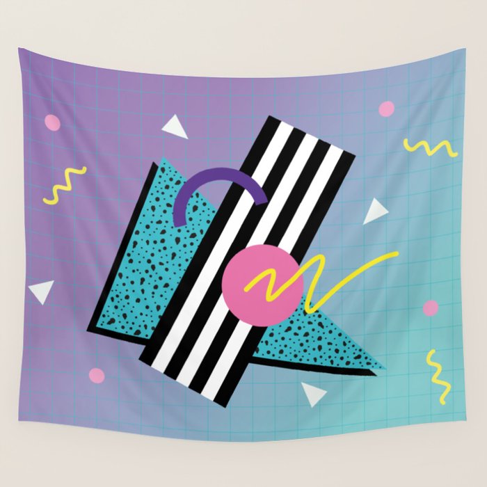Memphis pattern 58 - 80s / 90s Retro Wall Tapestry Gallery Image 4