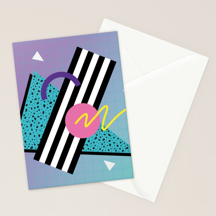 Memphis pattern 58 - 80s / 90s Retro Stationery Card Gallery Image 2
