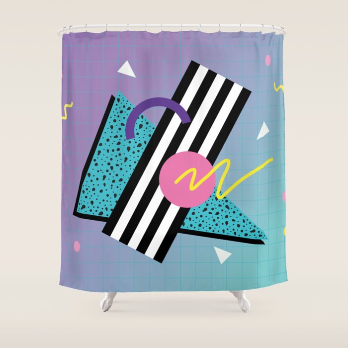 Memphis pattern 58 - 80s / 90s Retro Shower Curtain Gallery Image 1
