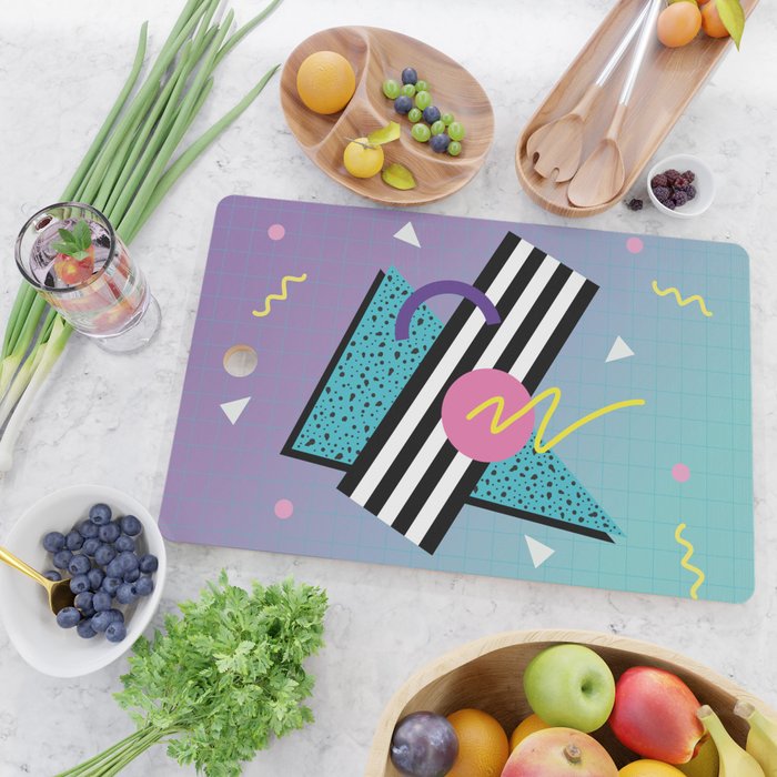 Memphis pattern 58 - 80s / 90s Retro Cutting Board Gallery Image 2