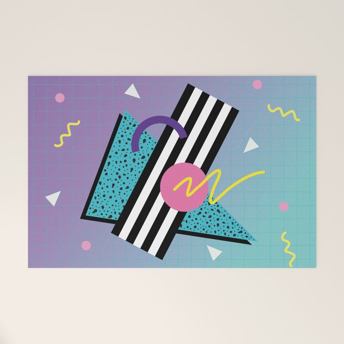 Memphis pattern 58 - 80s / 90s Retro Welcome Mat Gallery Image 1