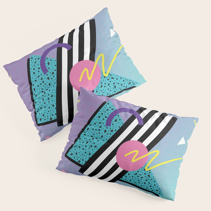 Memphis pattern 58 - 80s / 90s Retro Pillow Sham Gallery Image 3