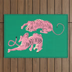 The Chase: Pink Tiger Edition Outdoor Rug Gallery Image 1