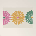 Retro Summer Daisies XI Welcome Mat Gallery Image 1