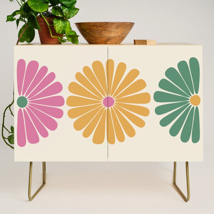 Retro Summer Daisies XI Credenza Gallery Image 1