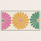 Retro Summer Daisies XI Desk Mat Gallery Image 3