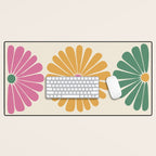 Retro Summer Daisies XI Desk Mat Gallery Image 1