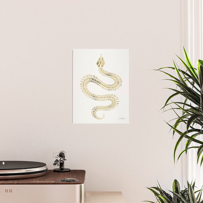 Snake Skeleton - Gold Poster Gallery Image 2