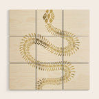 Snake Skeleton - Gold Wood Wall Art Gallery Image 1